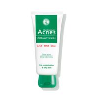 Sữa rửa mặt Acnes Creamy Wash ngừa mụn cho da hỗn hợp và da dầu (Tuýp 100 gram)