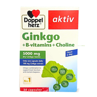 Viên uống hỗ trợ tuần hoàn não Ginkgo B Vitamins Choline Doppelherz (Hộp 30 viên)