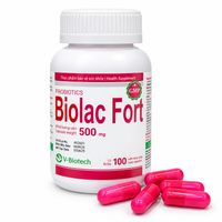 Viên uống hỗ trợ tiêu hóa Biolac Fort 500 (Chai 100 viên)