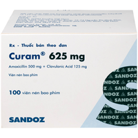 Thuốc kháng sinh Curam 625 (Hộp 100 viên)