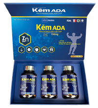  Kẽm Gluconate ADA Hỗ trợ tăng cường đề kháng (Hộp 3 chai 30 viên)