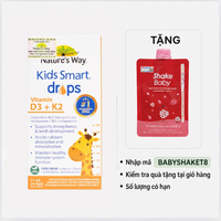 Dung dịch uống bổ sung Vitamin D3K2 Kids Smart Drops (Chai 11ml)