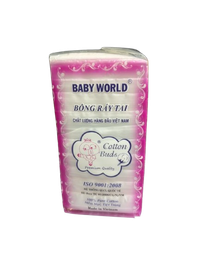 Tăm bông thân nhựa Baby World (Gói)