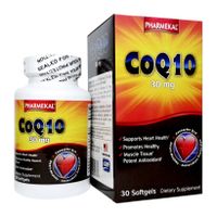 Viên uống hỗ trợ tim mạch Coq10 30mg Pharmekal (Chai 30 viên)