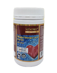 Viên uống hỗ trợ tim mạch Mega Omega 369 Plus Q10 (Chai 100 viên)