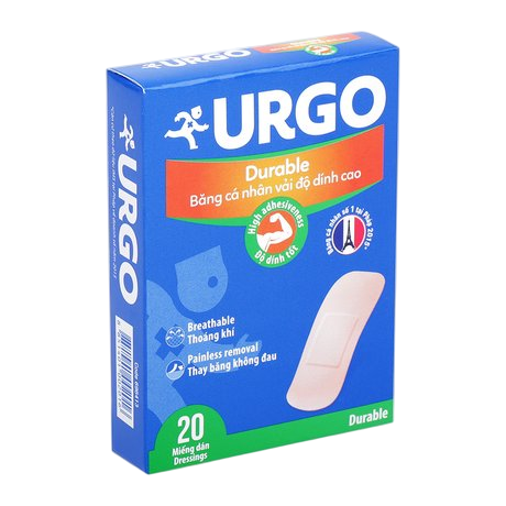 Băng Cá Nhân Vải Độ Dính Cao Durable Urgo (H/20m)