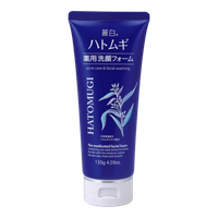 Sữa rửa mặt Hatomugi Cleansing & Facial Washing trị mụn (Tuýp 130 gram)