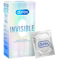 Bao cao su Durex Invisible Extra Sensitive Extra Thin (Hộp 10 cái)